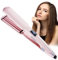 Plancha corrugada profesional para dar volumen, alisador de pelo de cerámica con temperatura ajustable y pantalla LCD, plancha plana de larga duración