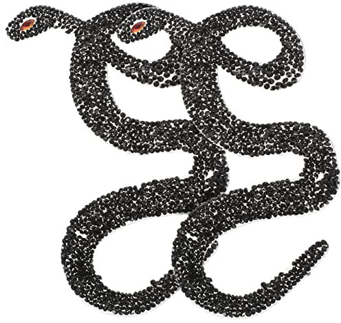 EXCEART 2 Stück Schlangen-Hot-Diamant-Aufkleber Applikation Kleidungsaufnäher Aufnäher Zum Aufbügeln Kostüm Glitzer Jacke Hotfix
