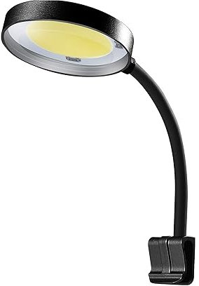 Tigerlily Enterprises 2.5W USB Aquarium Light – Blue & White LED Clip-On Lamp with Flexible Gooseneck & Wired Controller – Ideal for Small Freshwater, Planted & Saltwater Tanks - Black