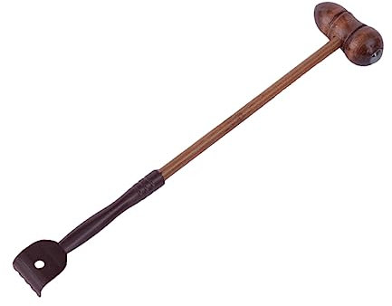 GLEAVI 2st Handmassagegeräte Muskelrollenmassagegerät Hammer Körpermassagegerät Massagehammerkugel Massage-hammer-tool Rückenspannrolle Massagehammerstab Massageschläger Hölzern Handheld