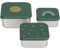 LÄSSIG Snackbox Kids Juego de 3 fiambreras de acero inoxidable/Snackbox Stainless Steel Happy Rascals Smile
