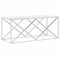 QZZCED Sofatisch Beistelltisch Tisch für das Wohnzimmer Couchtisch 110x45x45 cm Edelstahl und Glas für Büro, Küche, Arbeitszimmer