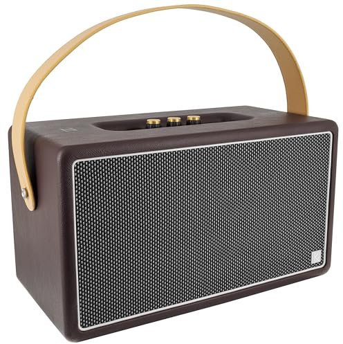 Konex Audio Enceinte Amplifiée Portable au Design Vintage avec Bluetooth 5.1 K-Three, DSP Intégré - 3 Voies - Puissance 240W - Entrée AUX - USB. Sonorité Riche et Puissante.