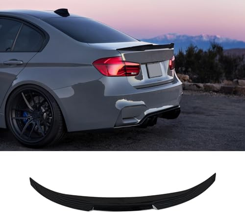 CHIESMA, Heckspoiler passend für 2013 2014 2015 2016 2017 2018 BMW 3er F30 F80 M3 4-Türer Limousine Heck-LKW-Spoiler Diffusor Bodykit glänzend schwarz ABS lackiert