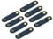 sourcing map 8Pcs Leather Cable Straps Cord Organizer 80x20mm Cable Ties Portable Cable Management for USB Cable, Headphone Wire, Blue