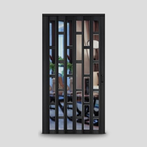 Porte Coulissante Accordéon Pliante Portes De Garde-manger Pliantes Transparentes Pour Cuisine, Buanderie, Douche, Portes Coulissantes En PVC, Porte/porte Accordéon Séparateur De Pièce((WxH) 52x80in/1