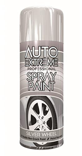 AlezyB - 3 x Auto Extreme Silver Wheel Spray Paint 400ml Professional Quality, Perfect Finish Multipurpose Aerosol for Cars, Bikes,Vans, Metal, Wood