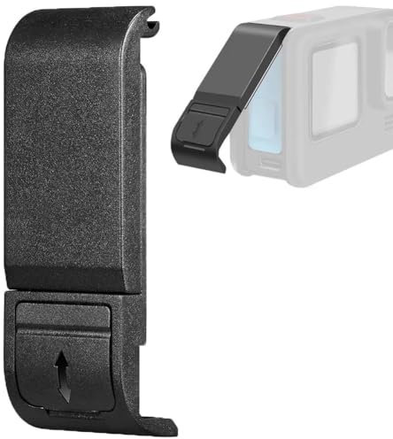 Yerleomit Akkudeckel für GoPro Hero 12 11 10 9 Kamera, Ersatz Seitentür Batteriefachdeckel Akkufachdeckel Zubehör Akkudeckel für Gopro Hero 12 11 10 9 Black Aufladen Während Aufnahme