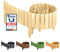 Garronda Beeteinfassung Holz Rollzaun Holzzaun 200 x 20 cm imprägniert Flexibler Rollborder Rasenkante Palisade Gartenzaun Umzäunung für Garten GD-0046 (Natural, Nicht imprägniert, Höhe: 20 cm)