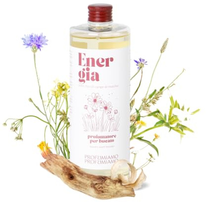 Profumiamo Profumiamo Profumo per Bucato 400 ml. - Profuma Bucato per Lavatrice e Asciugatrice (ENERGIA)