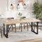 Higsose Tischplatte Esstisch 200x100x1,7 cm 4 STK. Ersatztischplatte Rechteckig Couchtischplatte Restaurants Bartisch Platte Holzplatte Cafes Beistelltisch Platte Braun Massives Kiefernholz