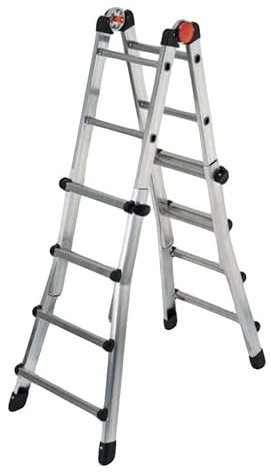 SCALA TELESCOPICA 4+5 PEPPINA - IN ALLUMINIO 8+9 - max 520 cm - Made in Italy GIERRE