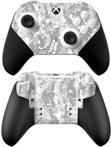Head Case Designs Grau Camo Tarnung Vinyl Haut Gaming Aufkleber Abziehbild Abdeckung kompatibel mit Xbox Series X & S Elite Wireless Controller Series 2