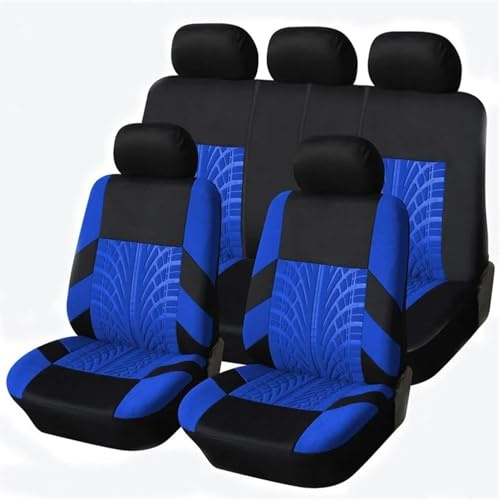MadongJ Auto Sitzbezüge Sets für Renault Clio (2003), Allwetter Vorne und Hinten Sitzbezügesets Schonbezüge Atmungsaktiv Sitzschoner Sets,Blue/C