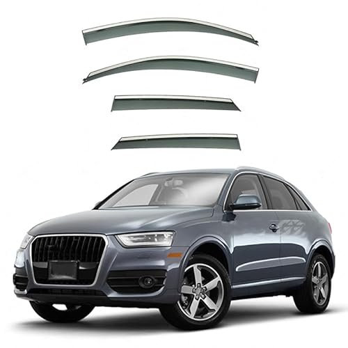 KLFDT Auto Windabweiser für Audi Q3 MK1-8U 2011-2018,Car Windabweiser Regenabweiser Abweiser Deflektoren Einfache Montage Markise