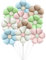 Fesnova Luftballons Blumen 10 Stück,Gänseblümchen Luftballon,Folienballon Blume,Geburtstagsdeko Blumen,Ballons Pastellfarben Weiß Rosa Hellblau for Wedding Flower Party Birthday Anniversary