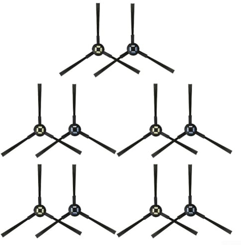 Seitenbürste Ersatz für Silvercrest SSR1 SSRA1 für A9s A9 A7 A80 Plus Roboterstaubsauger 4/10 Stück (10 Stück)