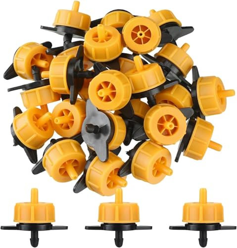 Micro-Drip System Goutteur d'extrémité réglable, régulateur de Pression : Goutteurs autorégulants 2 l/h, pour arroser des Plantes avec différentes hauteurs de Pot （Lot de 100）