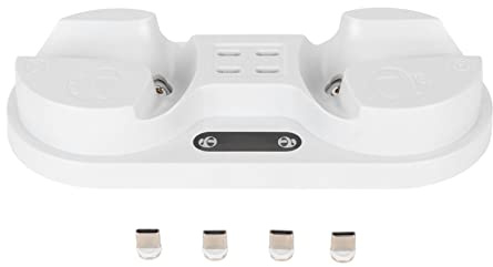 BONKZEBU Controller-Ladestation für VR2, Dual-Ladestation mit LED-Anzeige, Schnelllade-Magnetständer für PS VR2 Sense Controller, Weißes ABS-Material