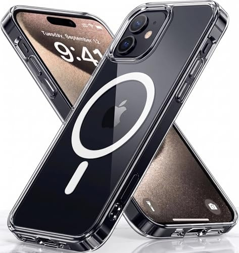 Oprimio Magnetische Hülle für iPhone 11 - Transparente Handyhülle, Starker Magnet, Kratzfeste PC-Rückseite - Kompatibel mit MagSafe Zubehör