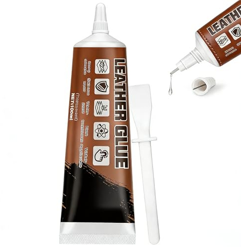 Pegamento Cuero, Resistente al Agua de Secado Rápido, Transparente, 100 ml | Pegamento para Cuero Extra Fuerte, Adecuado para Reparar Productos de Cuero Como Zapatos, Carteras y Asientos de Coche
