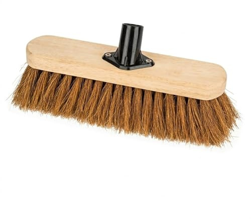 Soft Coco Broom Head | Natural Coconut Fibre Replacement Brush Head for Indoor Sweeping | Soft Bristle Floor Cleaning Broom Head for Home, Kitchen, Office | Durable Eco Friendly Sweeper Head