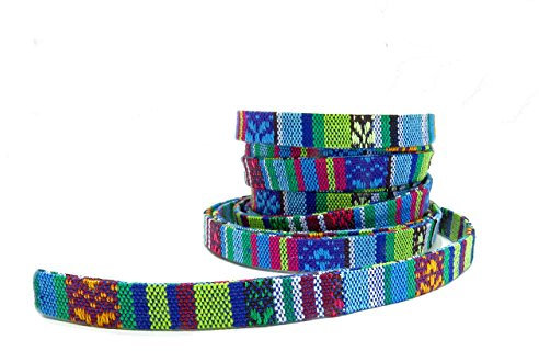 Magic and Arts Ethno Schmuck Band flach aqua-bunt 10mm
