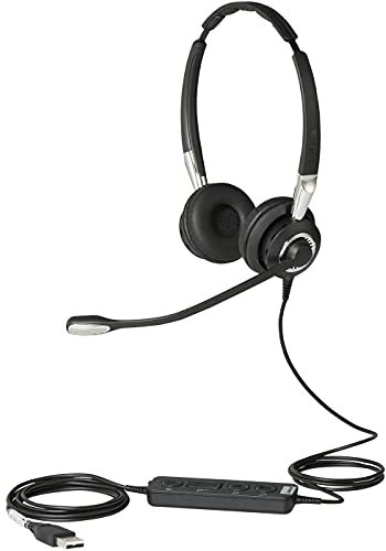 Jabra Biz 2400 II USB-A CC Unified Communication Cuffie Stereo On-Ear, con Cavo e Cancellazione del Rumore Ottimizzate per le Unified Communication, con HD Voice e Unità di Controllo Programmabile