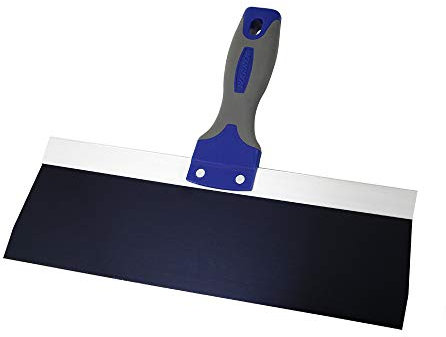 Warner Manufacturing 12 ProGrip Blue Steel Drywall Taping Knife, Soft Grip Handle, 10873