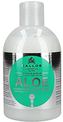 KJMN Aloe Vera Feuchtigkeitsspendendes Reparatur-Glanz-Shampoo für trockenes und geschädigtes Haar mit Aloe-Vera-Extrakt, 1000 ml