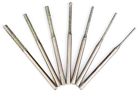Forets, Poinçonnage, Têtes de ponçage Longueur de Perle de Perle de Jade de Jade de Perçage de Cire d'aiguille de Perçage de l'outil 0.8mm 1.0MM 1.2MM 1.5MM 1.8MM 2.0MM 2.5MM de