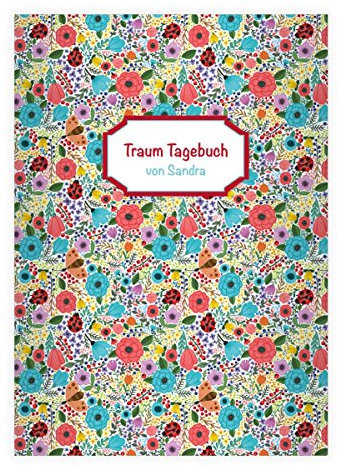 4 personalisierte, Sommerliche Blumen DIN A4 Schulhefte, Schreibhefte mit Marienkäfern in weiß Lineatur 25 (liniertes Heft)