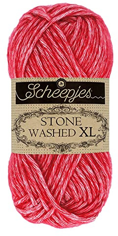 Scheepjes - Scheepjes 847 Rot Jaspis Stein Gewaschen (XL) Garn - 1x50g