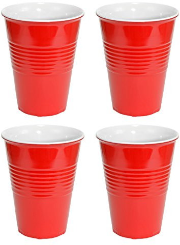 Fairly Odd Novelties Becher aus Hartplastik, Rot, 4,3 x 4,3 x 5,39 cm