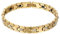OIDEA Damen Wolframcarbid Armband, Gold Biker Glieder poliert Strass Magnetarmband Gesundheit Armbänder für Frauen