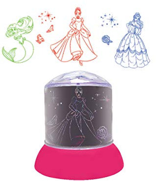 Lexibook Disney Princess, Nachtlicht, leuchtende Projektionen an der Decke, Princess-Ikonen, Kinderzimmerlampe, Dekoratives Farblicht - NLJ030DP