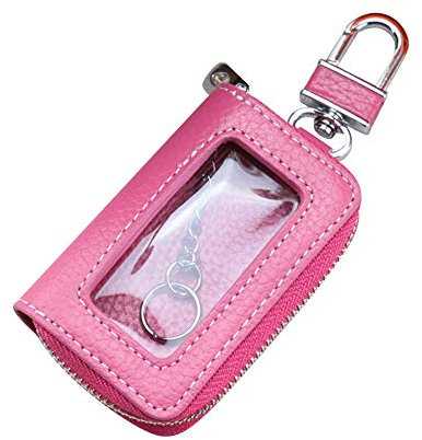Astuccio portachiavi auto, Portafoglio portachiavi in pelle Astucci chiavi auto con Cerniera Portachiavi per Telecomando Auto Portachiavi borsellino trasparente portachiavi pelle auto per Uomo e Donne