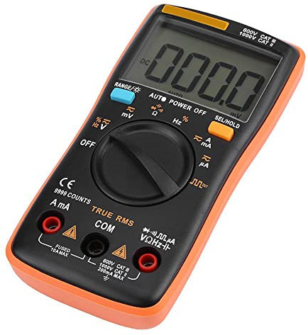 Aneng 9999 Multimetro A Gamma Automatica, Multimetro Con Display Digitale A Vero Valore Rms 9999 Amperometro di Tensione Ac/Dc Tester Elettronico Ohm di Corrente, Con Sonde Multiuso