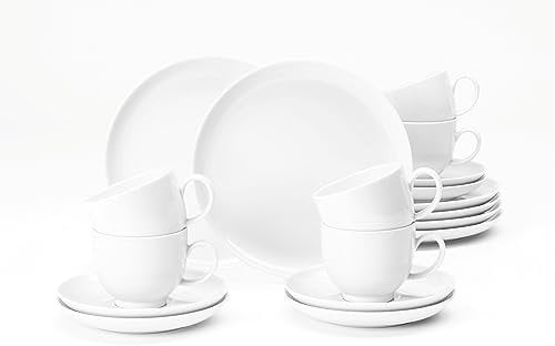 18-teiliges Kaffeeservice rund für 6 Pers. LIDO WEISS UNI Seltmann