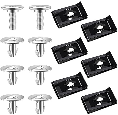 SONGTIY Stiftschrauben für untere Motorabdeckung, Stiftclips für Kühlermotorzugangsabdeckung, Motorspritzschutz-Schraubenbefestigungsclip, kompatibel mit Honda Civic Accord CRV Acura (14 Stück)
