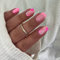 Quadratische Drücken Sie auf Nägel Kurz,KXAMELIE Nackt Nägel zum Aufkleben mit Hot-Rosa Abstrakt Press on Nails Glänzend Falsche NäGel Acryl für Frauen und Mädchen Tägliche Nutzung 12 Größen 24 Stück
