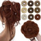 SEGO Haarteil mit Gummiband Große Dutt Haarteile Haargummi mit Haaren Extensions Pferdeschwanz Zopf für Damen (55 G) Auburn