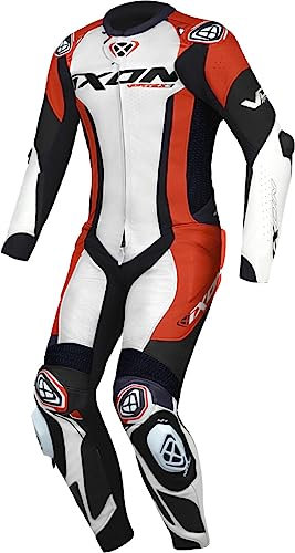 IXON Vortex 3 1-Teiler Motorrad Lederkombi, weiß/schwarz/rot, M