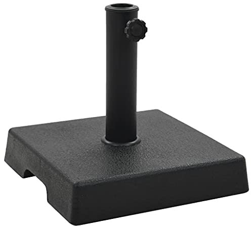 VACARX Pied de parasol carré en polyrésine 8 kg Noir