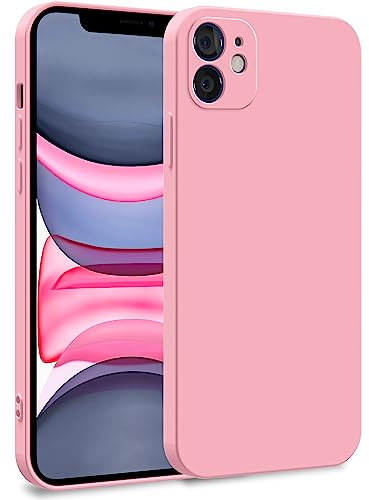 MyGadget Hülle kompatibel mit iPhone 11 - Zweilagige Handyhülle mit Kameraschutz - Cover mit Innenfutter & Silikon außen - Rosa