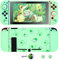 DLseego Funda protectora compatible con el modelo Switch, carcasa delgada suave al tacto con 2 tapas de agarre para el pulgar y dije de bolas de elfo, absorción de golpes y antiarañazos, rana verde