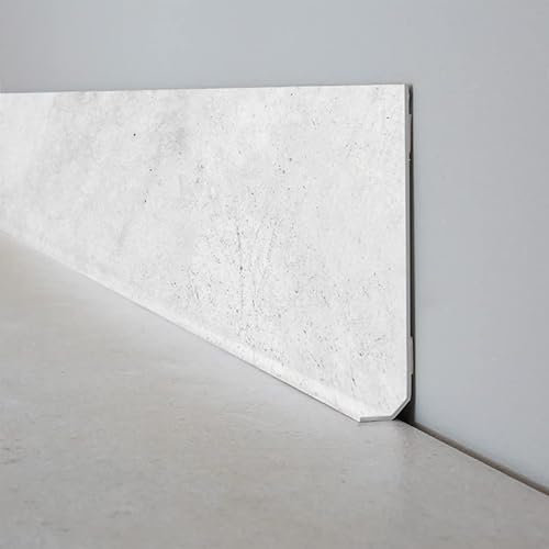 Plinthe PVC lot de 10 L100xH. 8cm Béton Clair