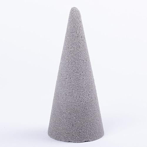 artplants.de Steckschaum Kegel ZOILA für Kunstblumen, grau, 18 cm, Ø 8 cm | Steckmasse Kegel