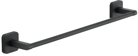 Gedy Tonga Handtuchhalter für Badezimmer, Wandhandtuchhalter, selbstklebend, Handtuchhalter ohne Bohren, 45 x 6,9 x 4,7 cm, Mattschwarz, Edelstahl