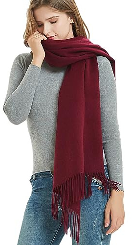 Novawo Wool Scarf Soft Warm Winter Scarves Wraps for Women and Unisex